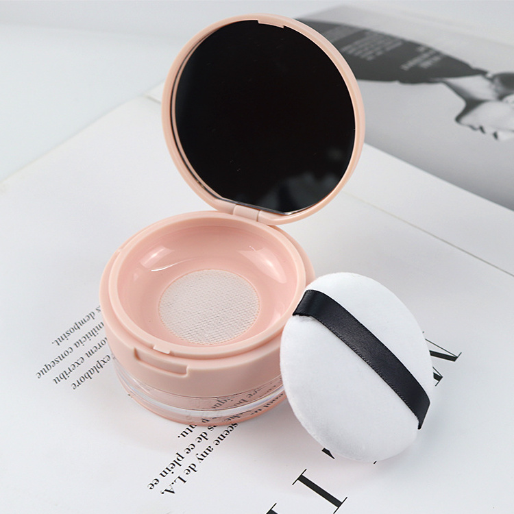 SF1 20grams 20G container 15g 25G 30grams empty plastic clear cosmetic matte black pink custom loose powder jar with sifter