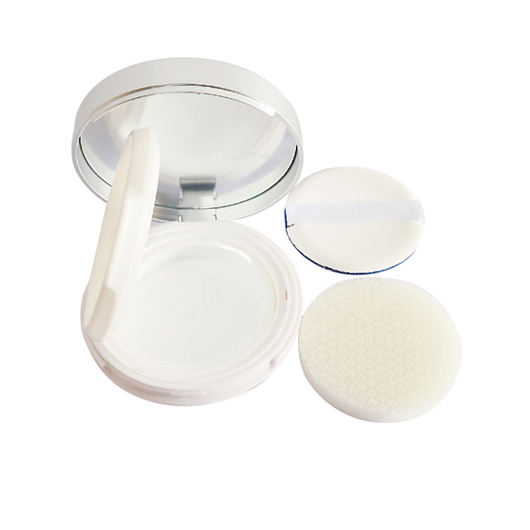 T in stock Ultrathin white compact powder case bb air cushion box with Mirror