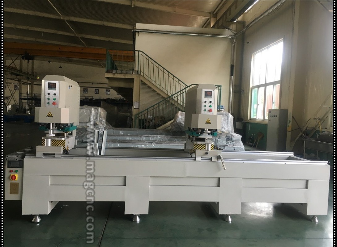 Pvc window seamless double heads welding machine