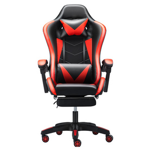 YOUGE Racing Style Ergonomic Game Chair Silla Gamer High Back Black and White Girl Gaming Chair