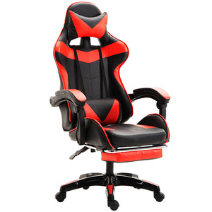 Wholesale Ergonomic Comfortable Leather Racing Style Gaming Chair With Footrest