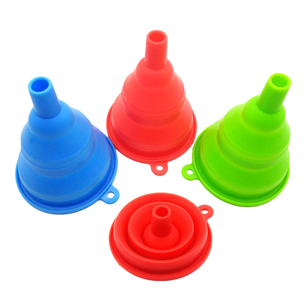 food grade Approved 100% Food Grade BPA free Custom Logo Silicone Collapsible Funnel for Jars Canning Funnel Set of 3 Piece