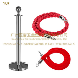 traffic crowd control walkway silver queue bollard red carpet velvet rope poles stands post barrier stanchion