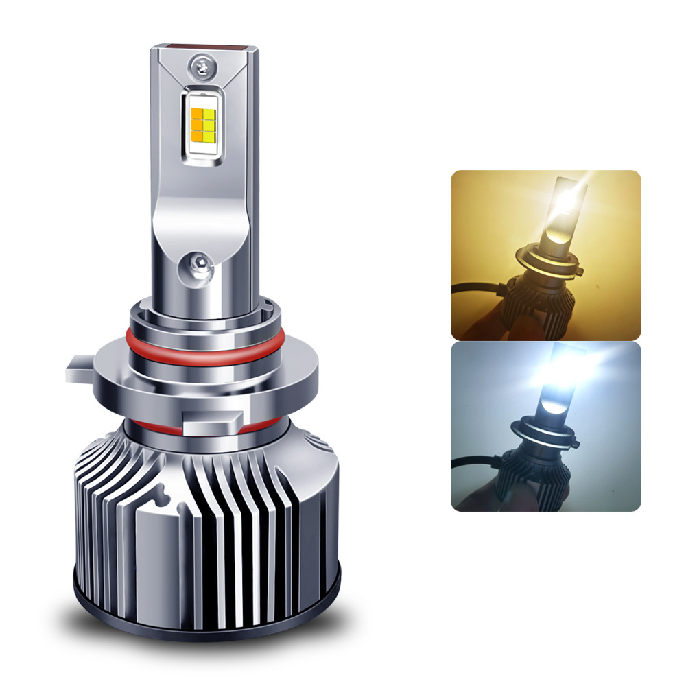 Hot Sale  2 Color Led Super Bright HIR2 9012 Led 60w 18000lm Car Led Headlight Bulb M9S car auto led h7 headlight