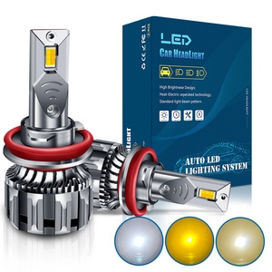 Color Changing LED Bulbs 6000K 3000K 4300K H8 H9 H11 H16 3 Color Car Led Headlight Bulbs