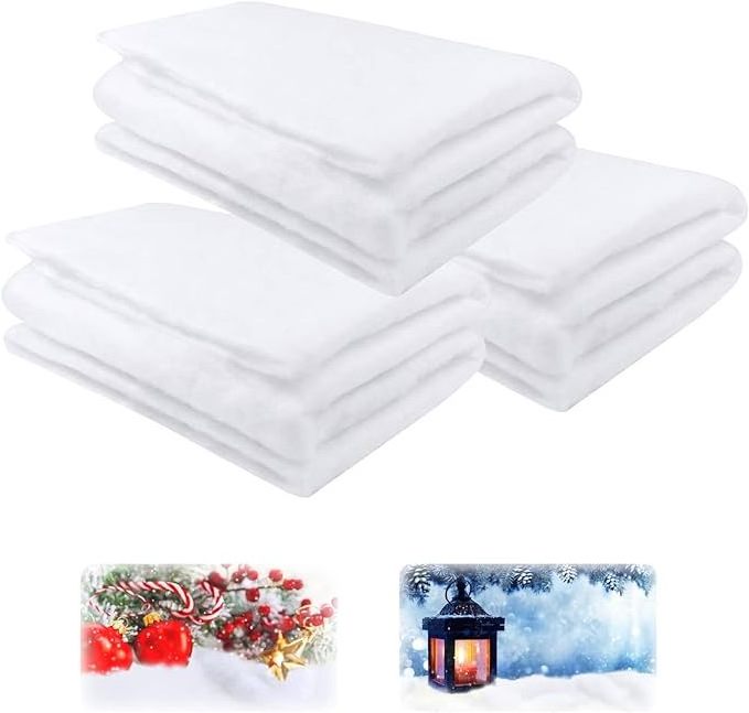 Fake Snow Blanket Soft Thick Fake Snow Blanket for Christmas