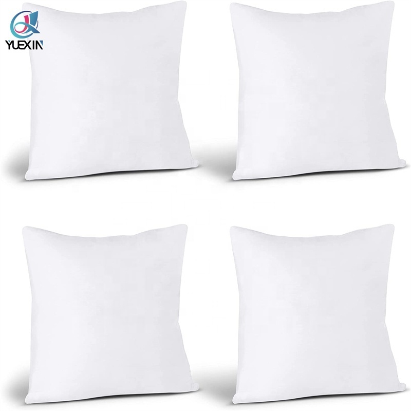 Set of 4 Square Form Cushion Stuffer for Decorative  Pillow Insert