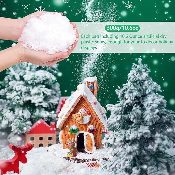 Snowy Wonderland Christmas Fake Snow Decoration Holiday Magic Artificial Snowflakes