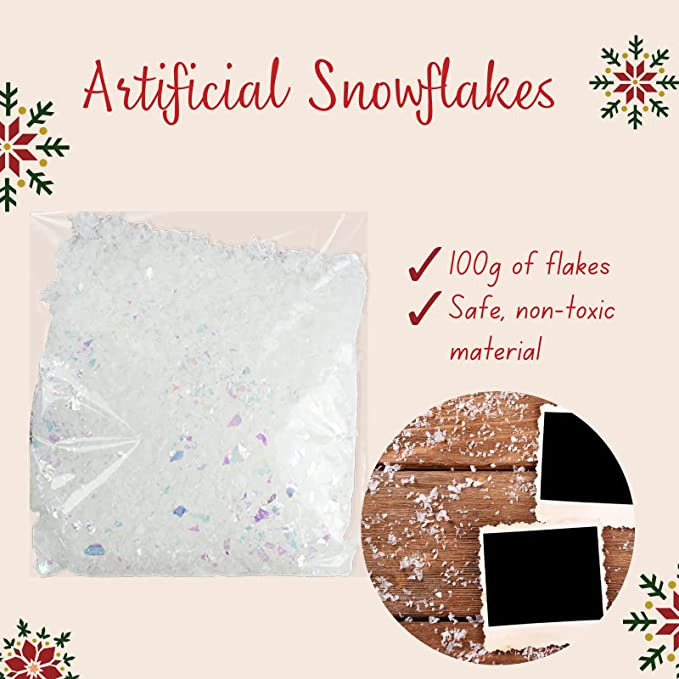 Christmas Snow Bundle - Snow Blanket, Artificial Snowflake and Snow Fringe Garland