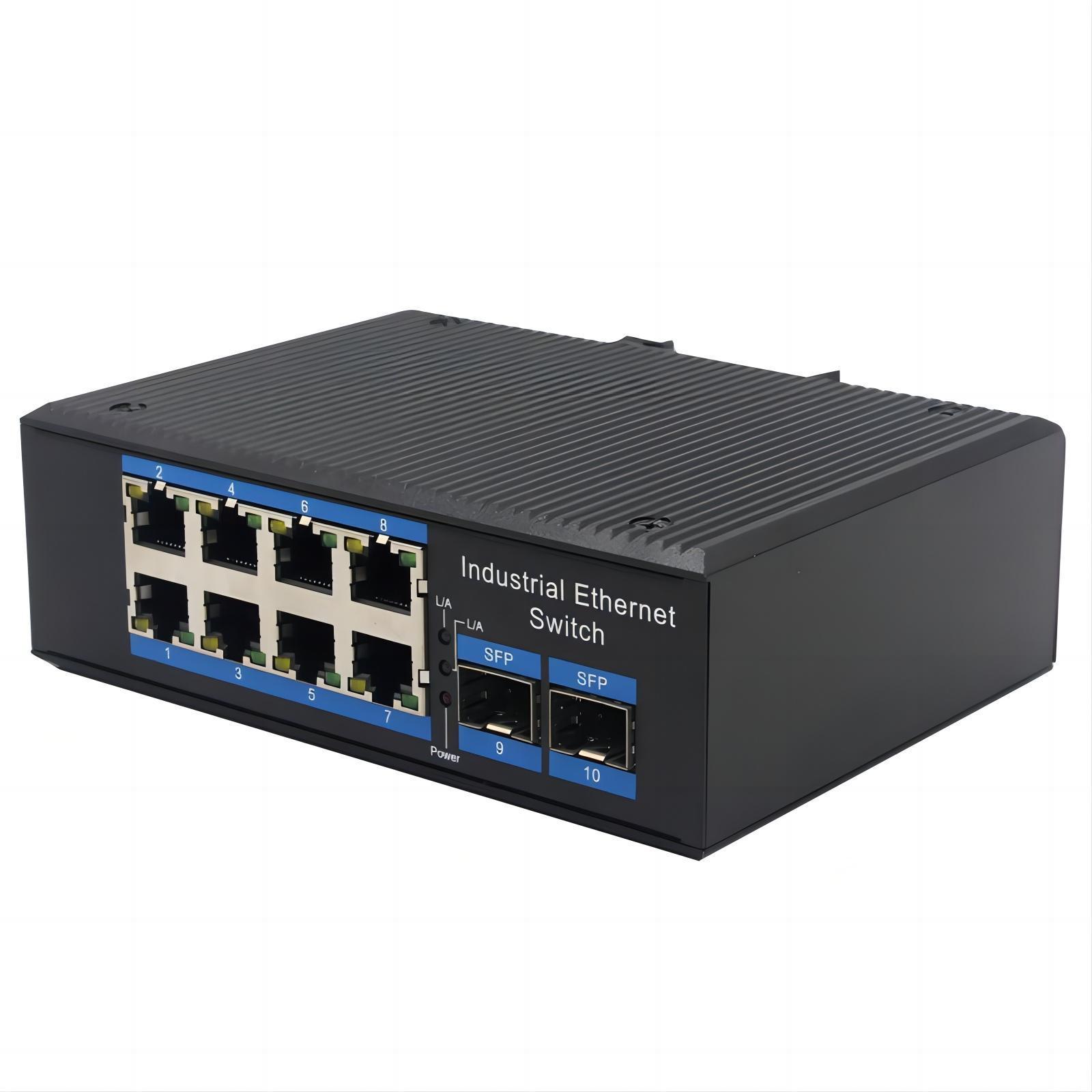 Industrial Gigabit Switch 8 Port Managed Gigabit Switch vlan SFP Optical Media Converter For Security and Surveillance Camera