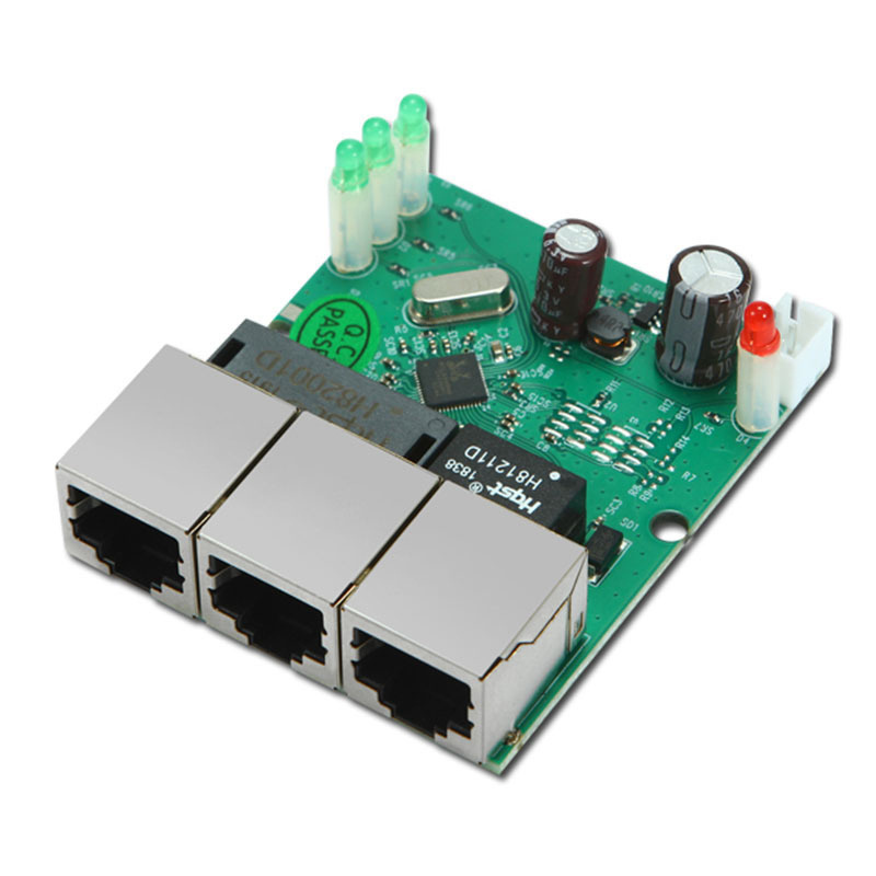 OEM Industrial grade network switch board 3 Port 100 mbps switch ethernet gigabit module/ PCBA