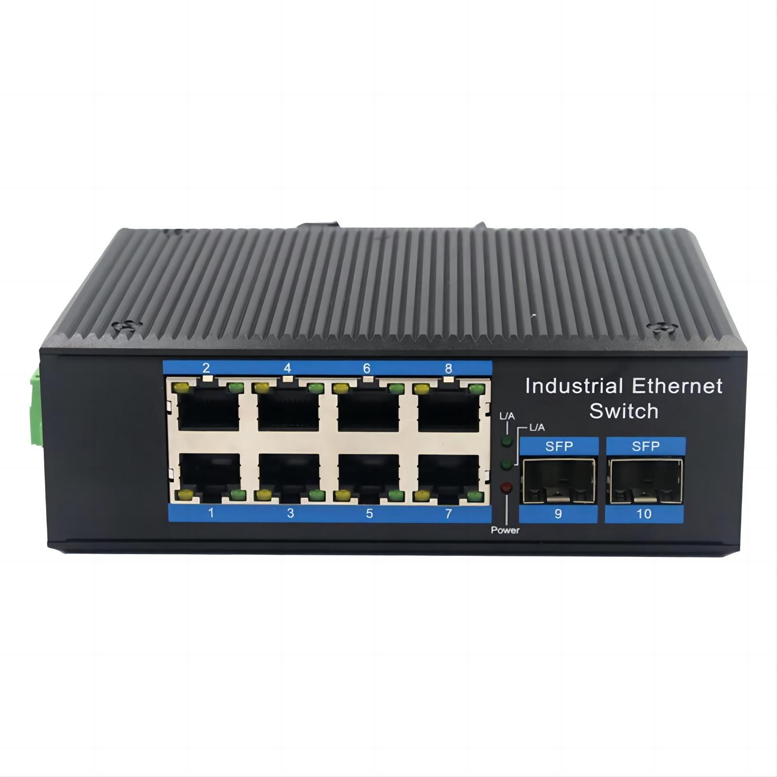 Industrial Gigabit Switch 8 Port Managed Gigabit Switch vlan SFP Optical Media Converter For Security and Surveillance Camera