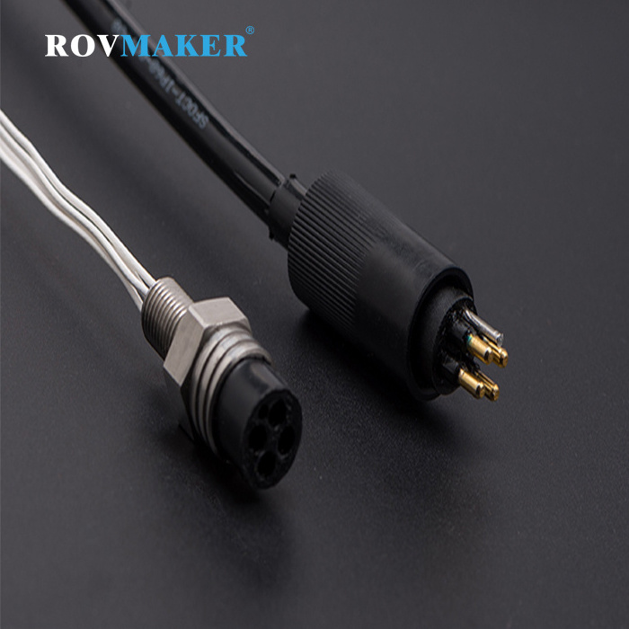 Rovmaker MCBH 4F MCIL 4M Underwater Electrical Wet-mate Connectors of Ip 68 Waterproof Marine Wire BNC Connector