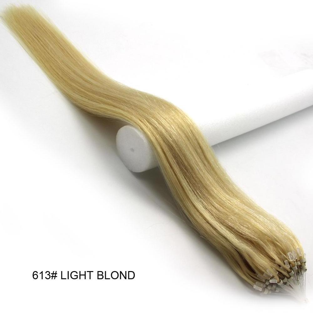 Wholesale 14-26inch 100s Easy Loop/micro Ring Beads Remy Human Hair Extensions Ombre Hair Straight Cabelo Humano Chinese Hair