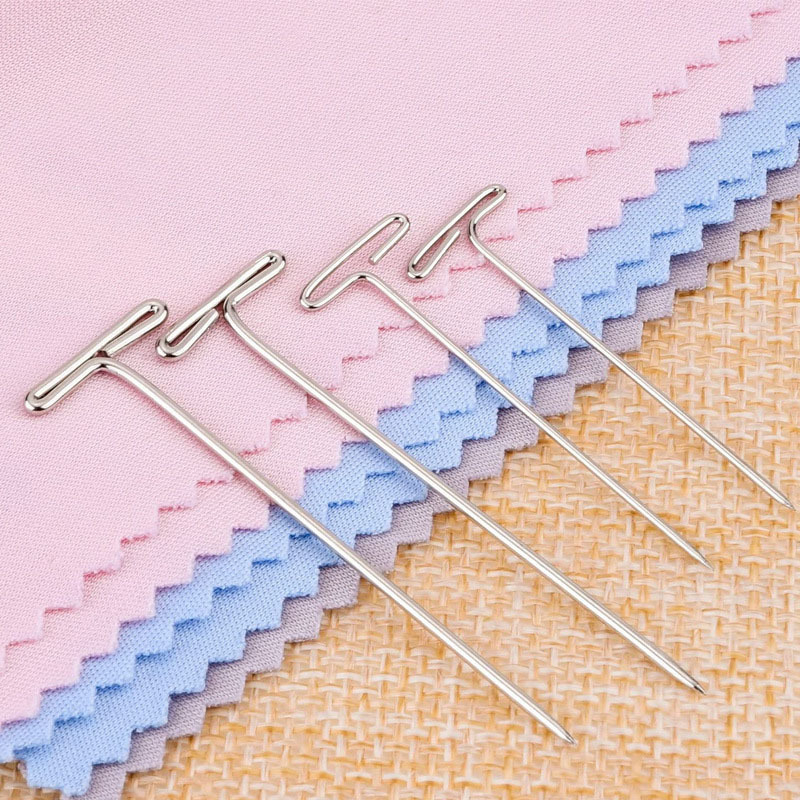 450PCS/Bag Silver 27-51MM T Pins for Wigs Making Display On Foam Head Long T-pins Sewing Hair Needles Styling Tool