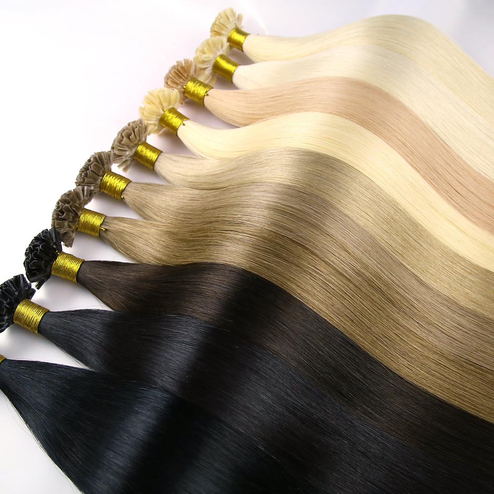 Wholesale Keratin Nail U Tip Remy Human Hair Extensions 16-26