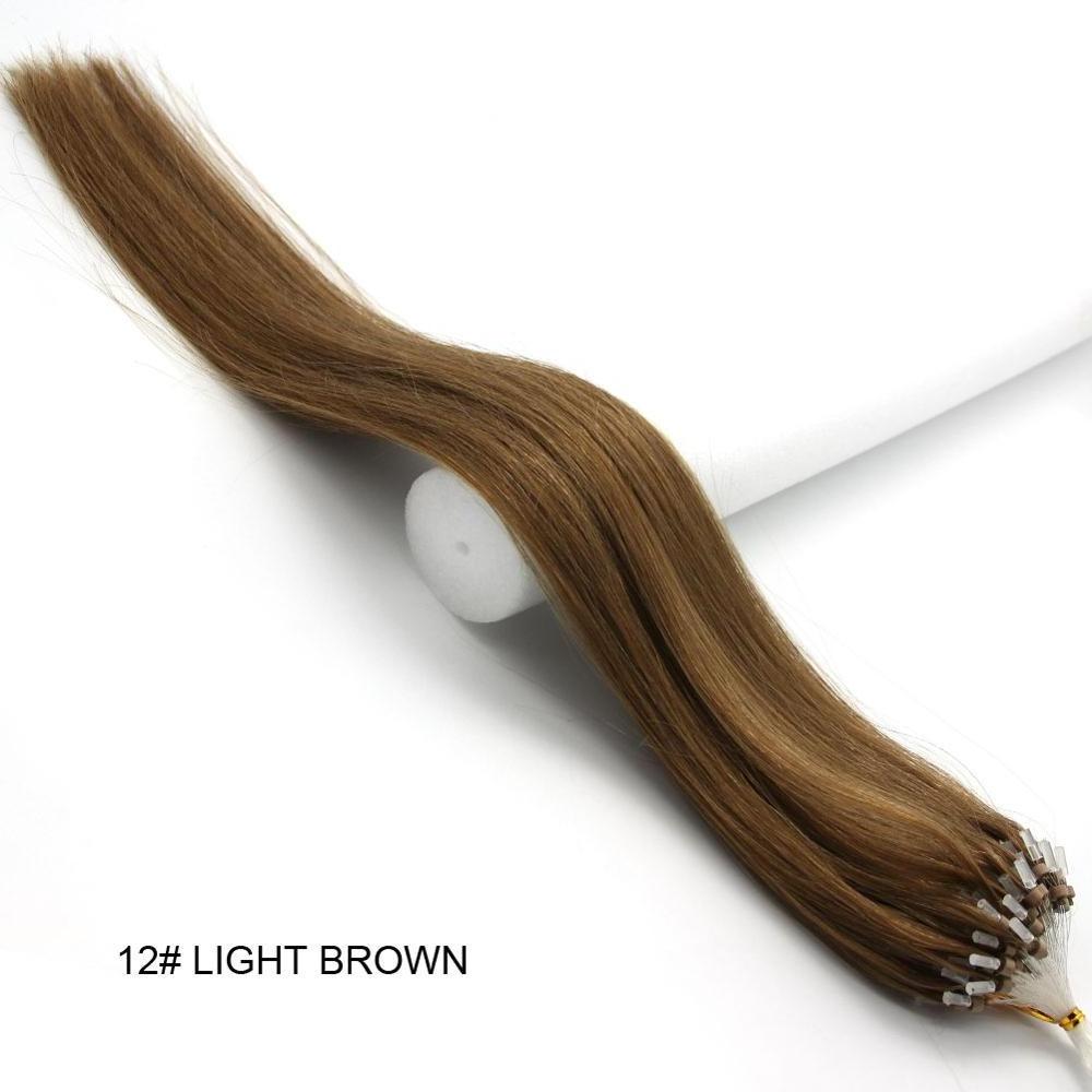 Wholesale 14-26inch 100s Easy Loop/micro Ring Beads Remy Human Hair Extensions Ombre Hair Straight Cabelo Humano Chinese Hair