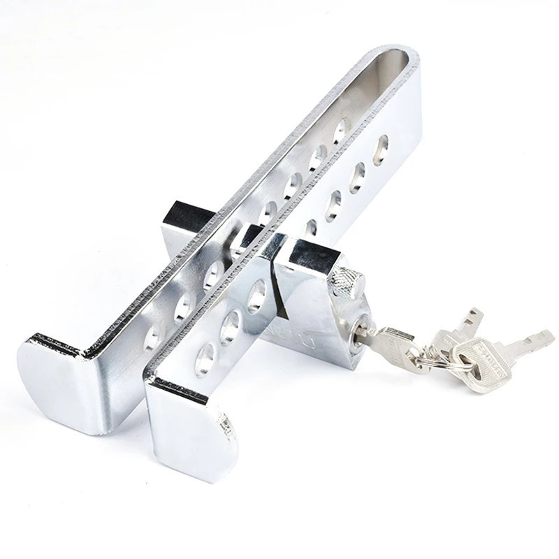 Car Clutch Lock Universal Auto Brake Pedal Lock Throttle Accelerator Security Steel Stainless Anti-Theft Tool Pedal Lock