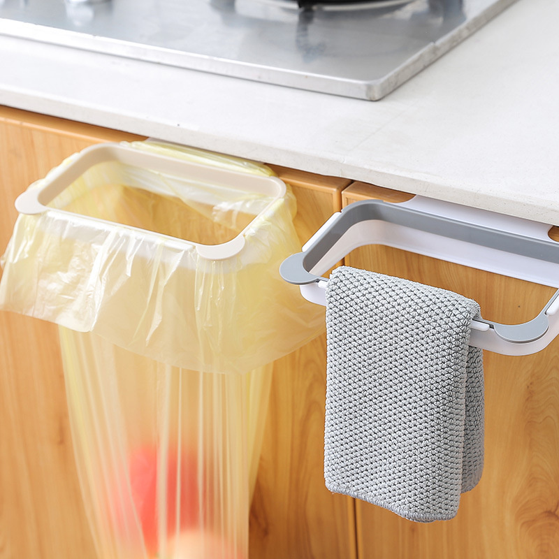 Portable Trash Bag Holder Hanging Garbage Bag Holder Kitchen Trash Bin Garbage Bags Storage Rack