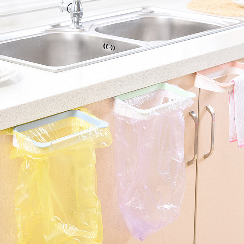 Portable Trash Bag Holder Hanging Garbage Bag Holder Kitchen Trash Bin Garbage Bags Storage Rack