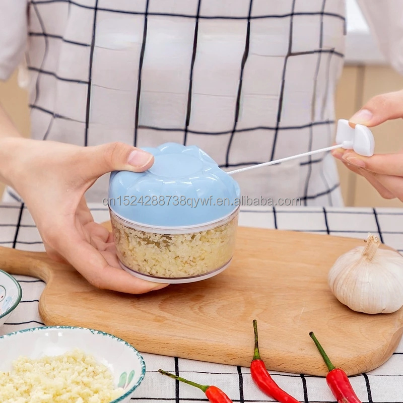 Manual Garlic Chopper Kitchen Chopper Masher Hand Food Processor Mini Garlic Press for Garlic Vegetables Fruits