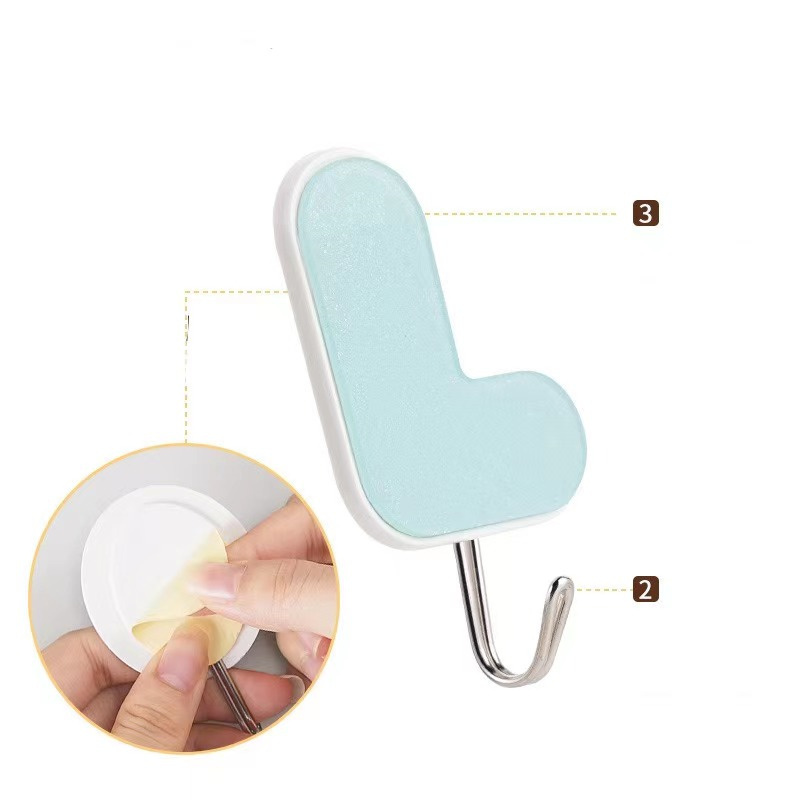 Hot Sale Acrylic Creative Hook Bedroom Kitchen Wall Punch-free Clothes Hook LOVE Combination Strong Sticky Hook