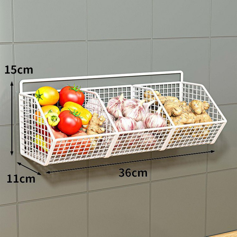 Hanging Wire Basket for Kitchen Adhesive Cabinet Door Organizer Pantry Organization Rack and Shelf No Drilling Required