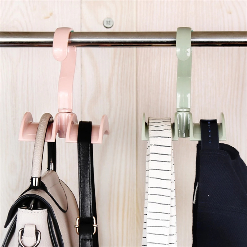 Rotating Handbag Hanger Rack Closet Storage Organizer Hooks for Bag Belt Tie Scarf