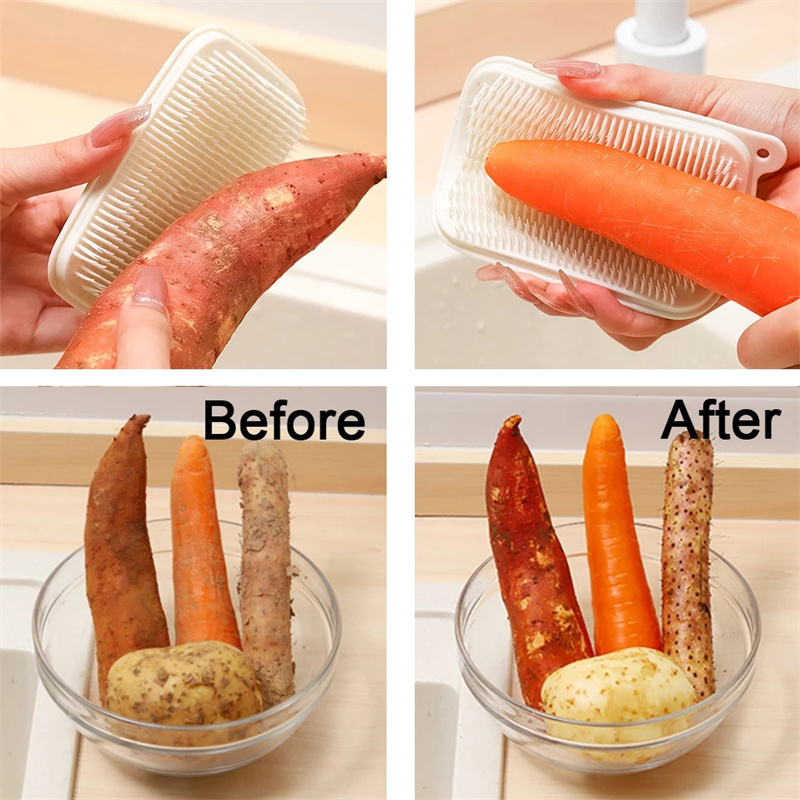 Multifunctional Bendable Sink Gap Cleaning Brush for Cutting Board Vegetable Fruit Kitchen Cleaning Brush