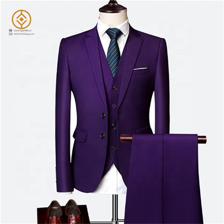 Men's fashion official business suit three-piece two-button suit suit New high-end wholesale for autumn and winter quality