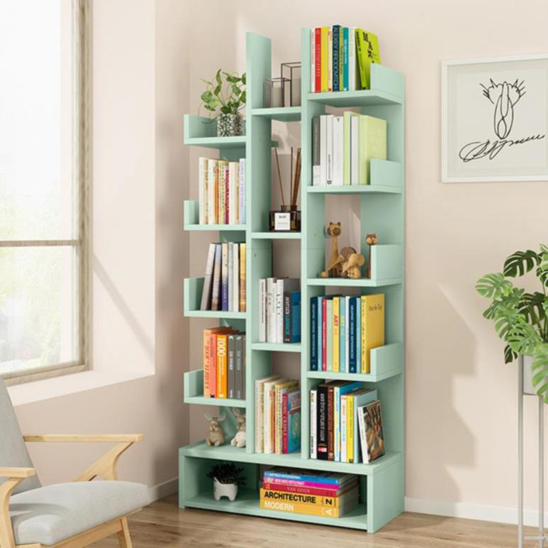 Factory Wholesale Office Wood Bookshelf Kid Portable Tree Book Shelf Storage Bookcase Wooden Shelf Storage Holders Racks