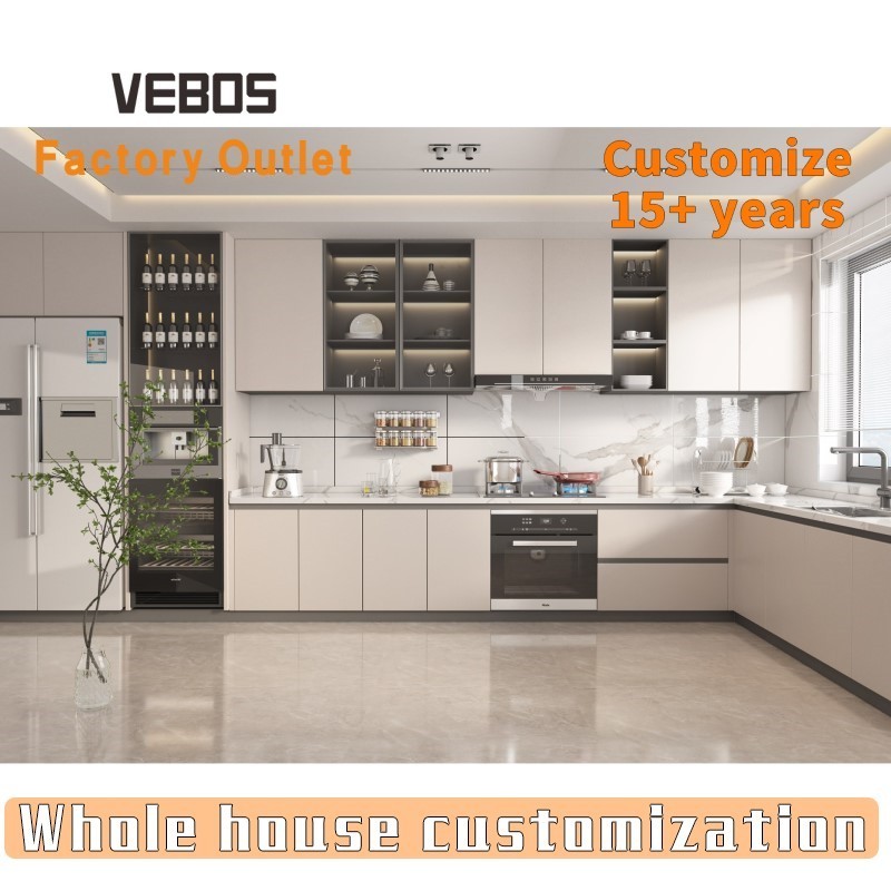 Factory custom PVC kitchen cabinets designs cuisine and other kitchen furniture wooden modern kitchen cabinet islands