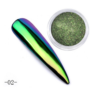 Nail Art Factory Sale Magic Holographic Chameleon Effect Powder Mirror Chrome Powder Coating