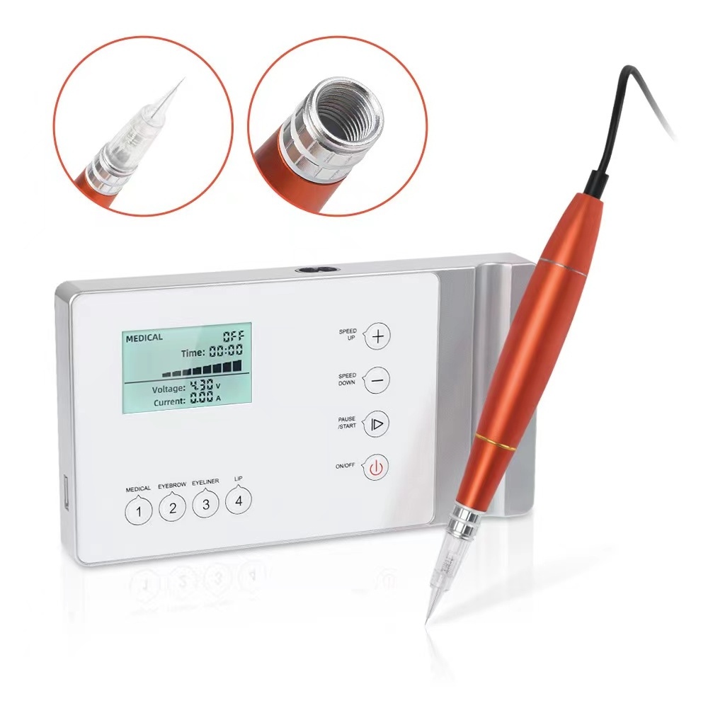 Rechargeable German tattoo digital permanent makeup tattoo machine for  Eyebrow Lip Rotary Pen MTS Permanent Makeup System