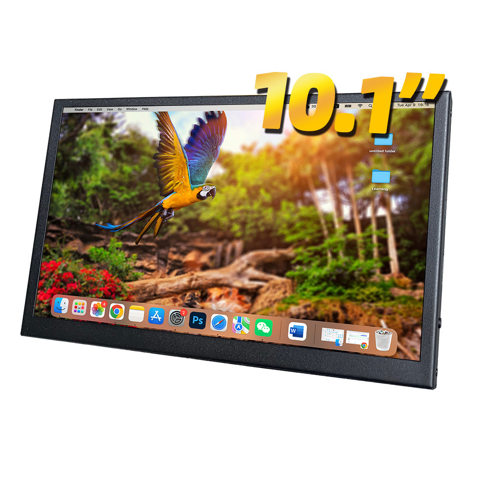 Laptop Small IPS HD 1024x600 Speaker Sub Screen LCD Thin 5 Points Touchscreen Portable HD-MI 10 inch Monitor for Raspberry Pi