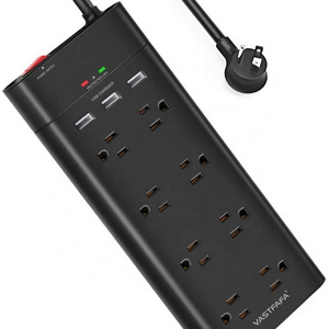 Vastfafa 20 Year Factory 8 Outlet 3 USB Unique Screw Mountable US Smart Power Strip Surge Protector Socket