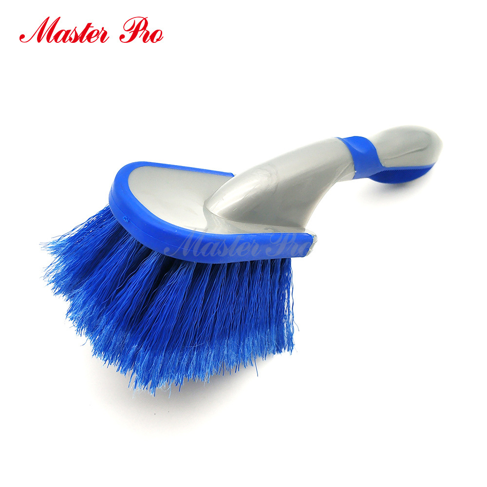 Master M71047 Scratch Free Chemical Resistant Flagging Soft Bristle Wheel and Rim Detailing Brush and Tire Cleaning Brush