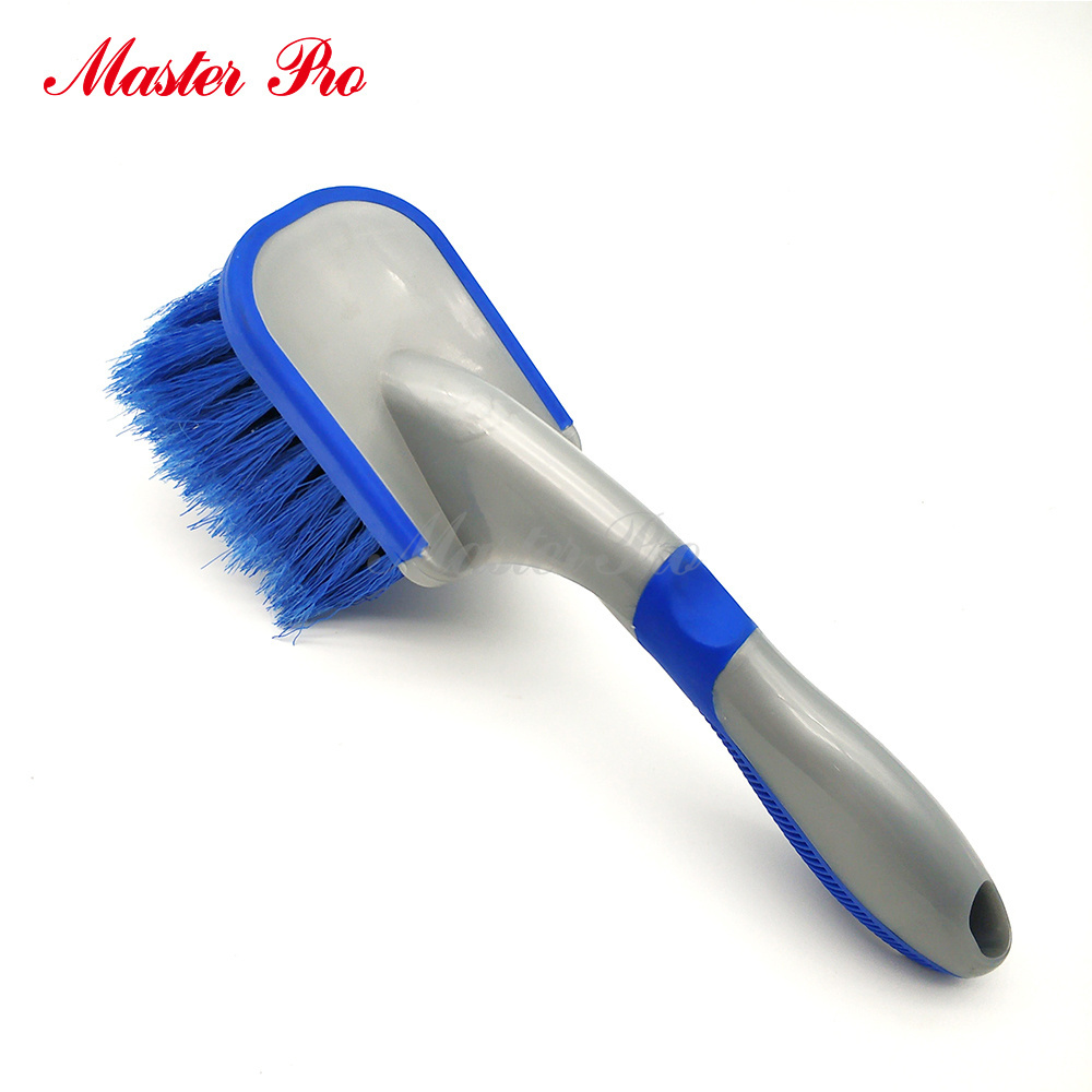 Master M71047 Scratch Free Chemical Resistant Flagging Soft Bristle Wheel and Rim Detailing Brush and Tire Cleaning Brush