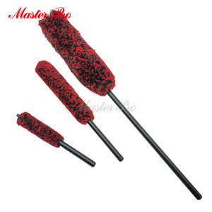 Master M71061 Auto & Car Premium Microfiber Extended Reach Handle Wheel Rim Cleaning Brushes 3 Piece Kit