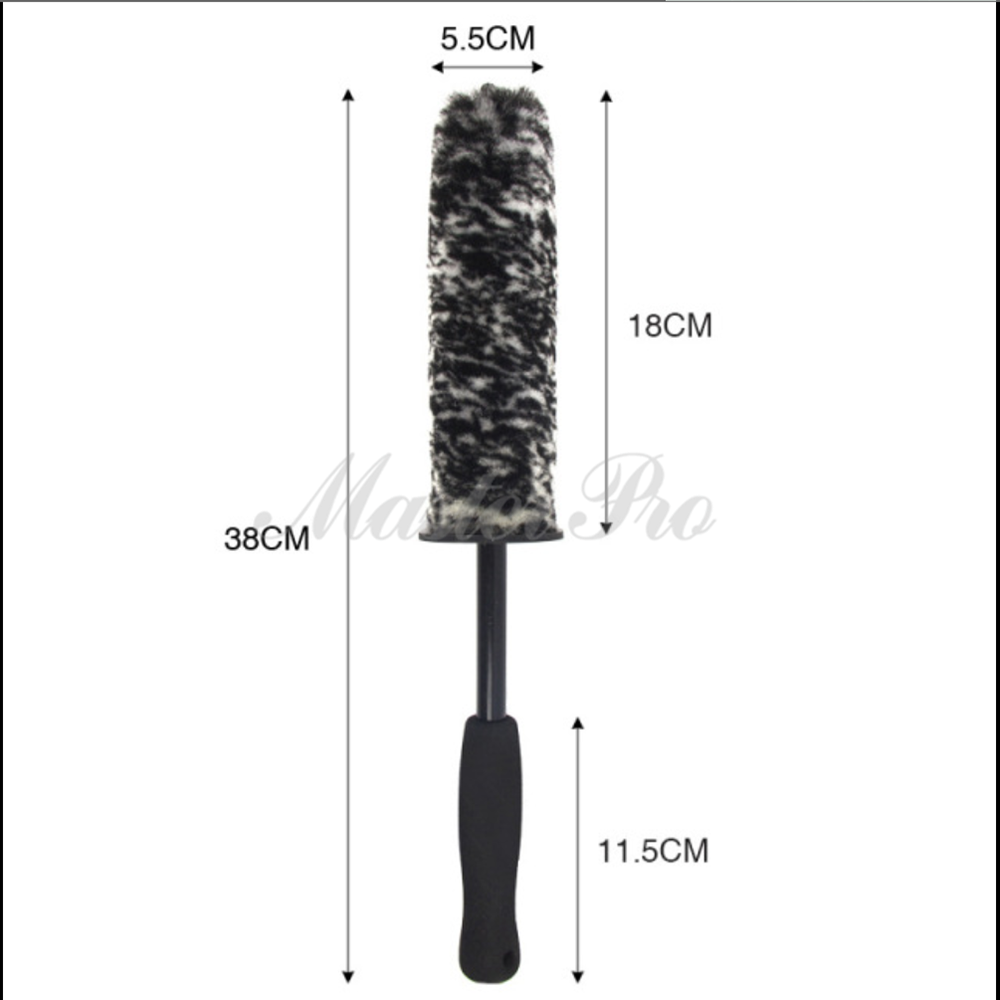 Master D71964 Auto & Car Premium Woolies Soft Grip Handle Wheel Rim Cleaning Brush