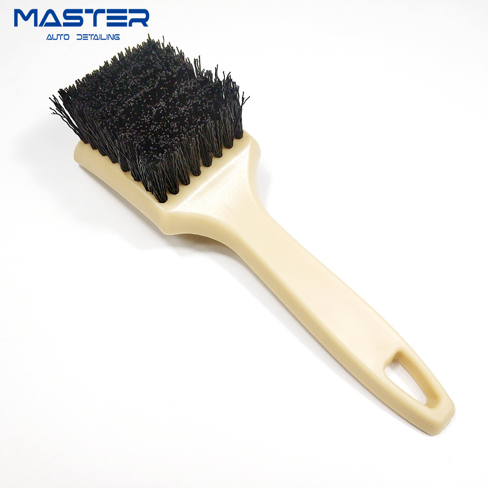 Master M71004A Beige Color Chemical Resistant Stiff Bristle Carpet and Upholstery Detail Brush and Tire Cleaning Brush