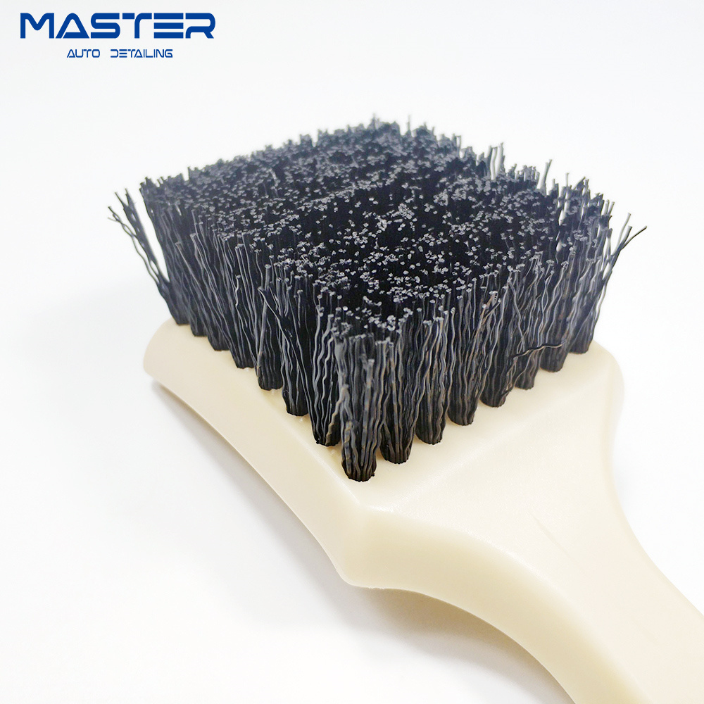 Master M71004A Beige Color Chemical Resistant Stiff Bristle Carpet and Upholstery Detail Brush and Tire Cleaning Brush