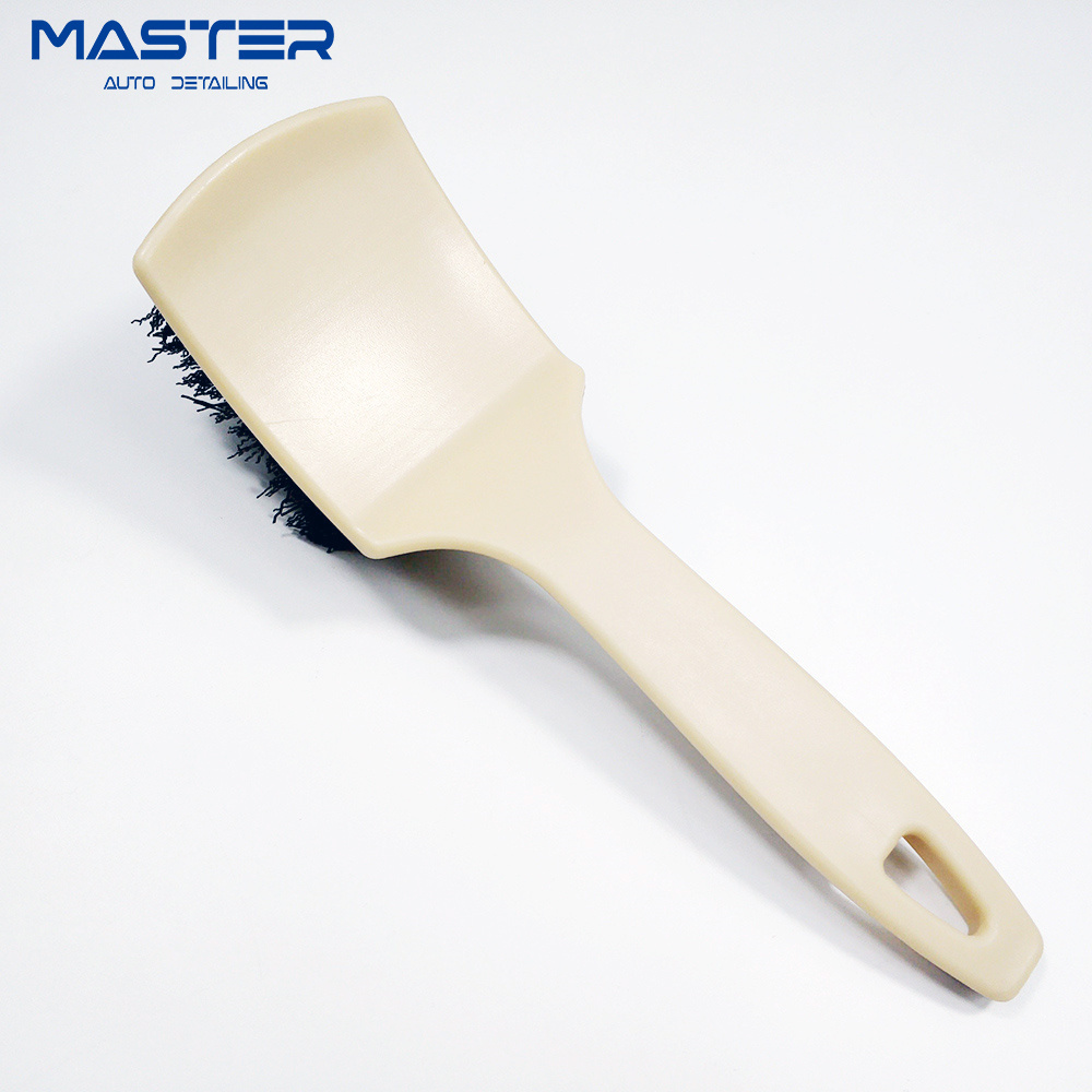 Master M71004A Beige Color Chemical Resistant Stiff Bristle Carpet and Upholstery Detail Brush and Tire Cleaning Brush