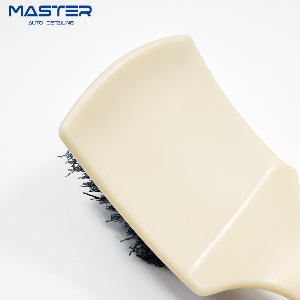 Master M71004A Beige Color Chemical Resistant Stiff Bristle Carpet and Upholstery Detail Brush and Tire Cleaning Brush