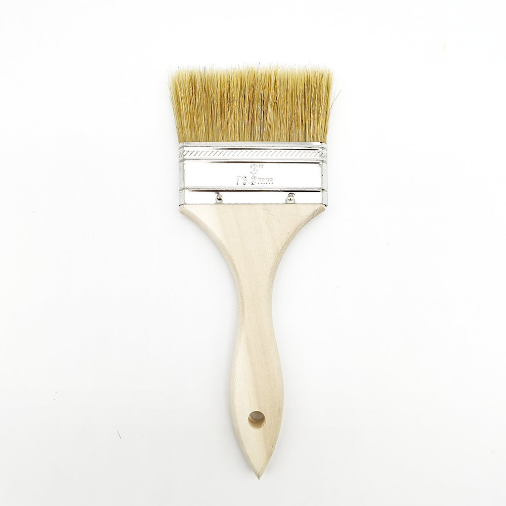 Master M11070 Natural Boar White Bristles 3 4 5 6 inch Thick Chip Paint Brush with Wood Handle