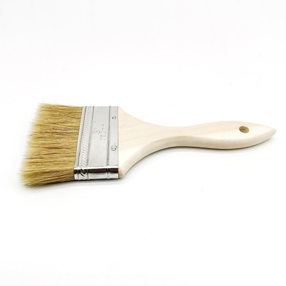 Master M11070 Natural Boar White Bristles 3 4 5 6 inch Thick Chip Paint Brush with Wood Handle