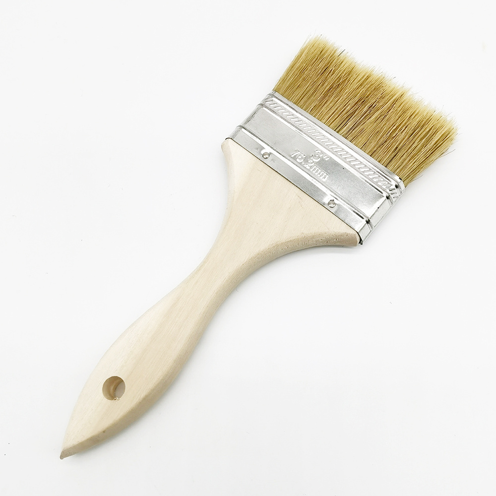 Master M11070 Natural Boar White Bristles 3 4 5 6 inch Thick Chip Paint Brush with Wood Handle