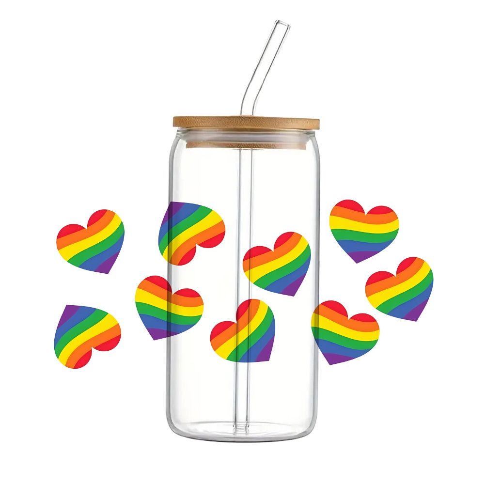 LGBTQ Homoerotism leaf UV Waterproof DTF Sticker  16oz Cup Wraps  For DIY Glass Ceramic Metal Cup wrap Sticker