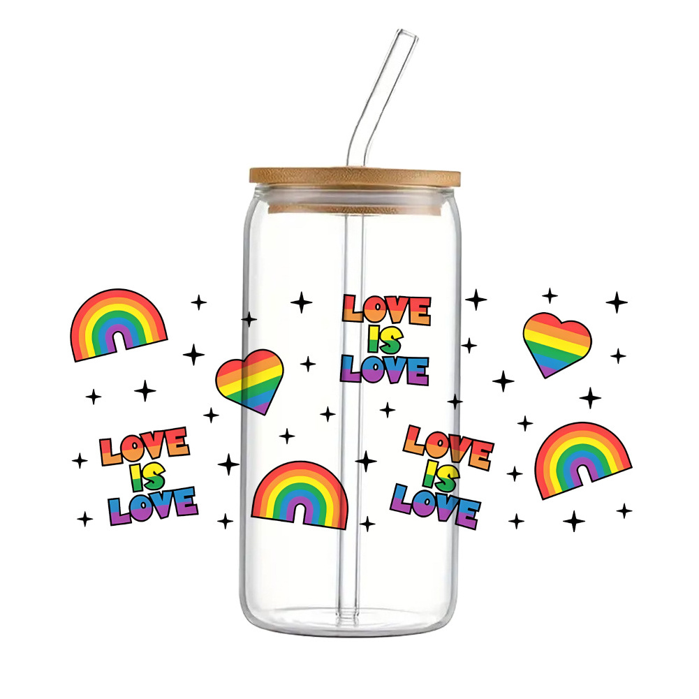 LGBTQ Homoerotism leaf UV Waterproof DTF Sticker  16oz Cup Wraps  For DIY Glass Ceramic Metal Cup wrap Sticker