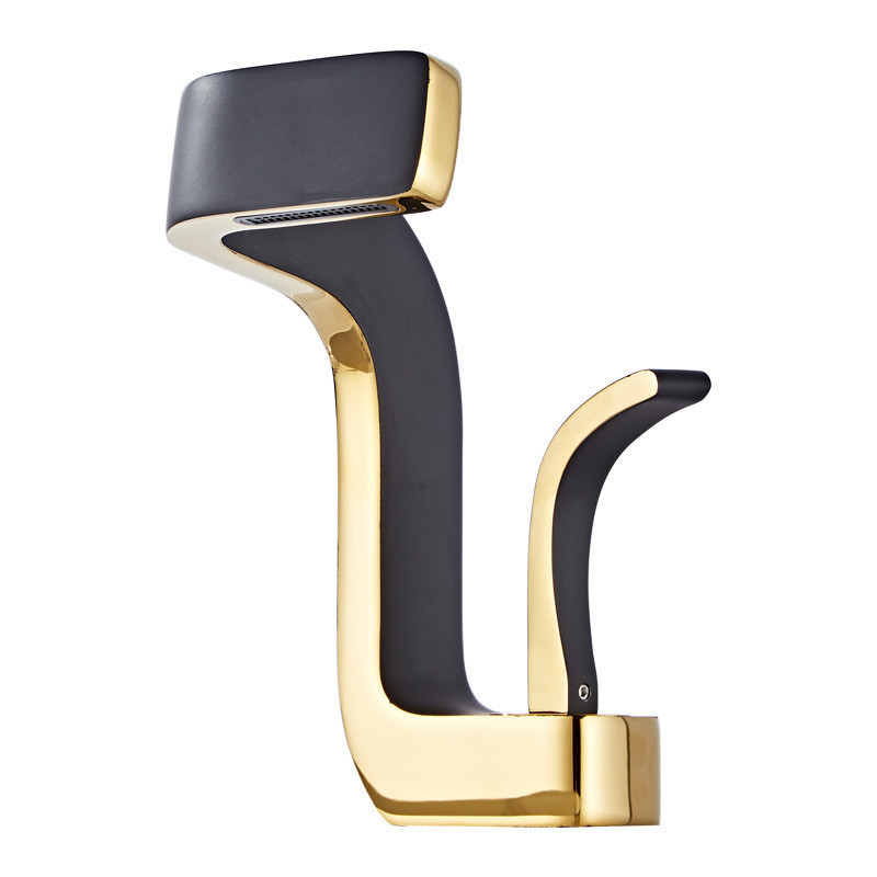 Bathroom Faucet Brass Gold and Black Bathroom Basin Faucet Cold and Hot Water Mixer Waterfall Faucet